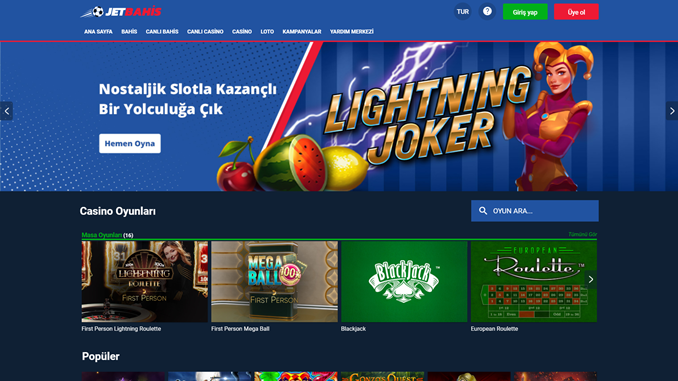 Jetbahis Casino Hesap Açma Adımları